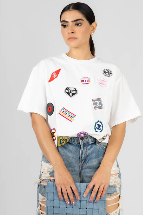 Blusa Estampados Blanca