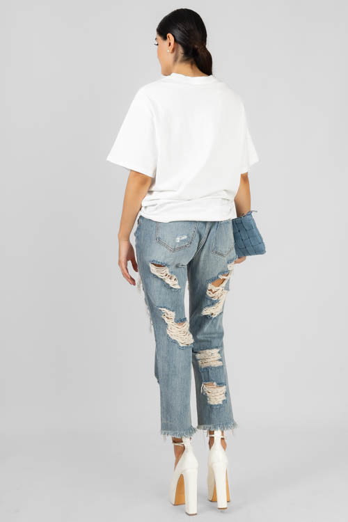 Blusa Estampados Blanca