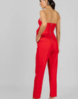 Conjunto Rojo Con Pedrería