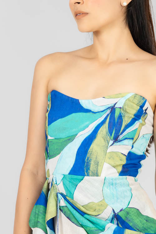 Vestido Figuras Verde-Azul