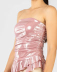 Blusa Rosa Asimétrica