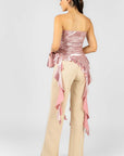 Blusa Rosa Asimétrica