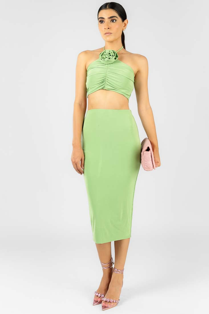 Conjunto Verde Flor