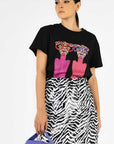 Playera Negra Con Estampado