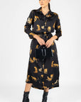Vestido Negro con Tigre
