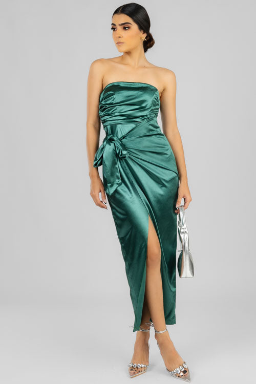 Vestido Strapless Verde