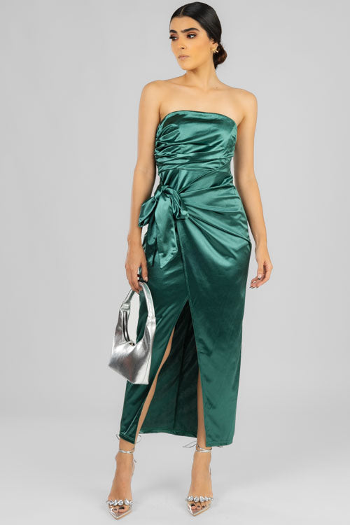 Vestido Strapless Verde