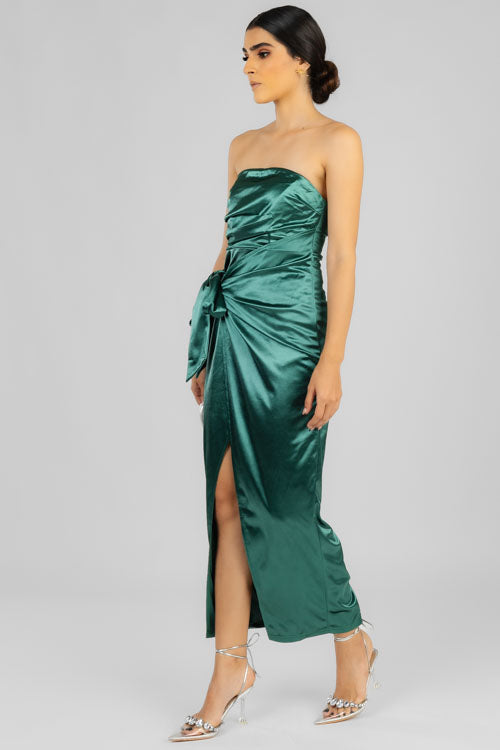 Vestido Strapless Verde