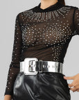Pantiblusa Negra Brillos