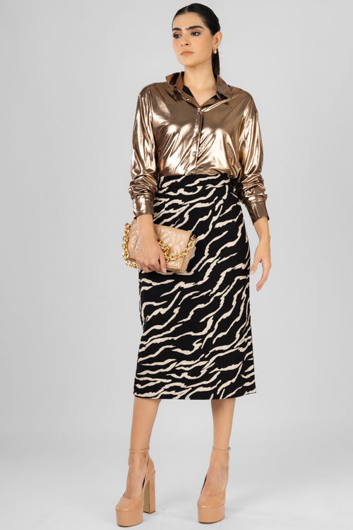 Blusa Metalizada Dorada