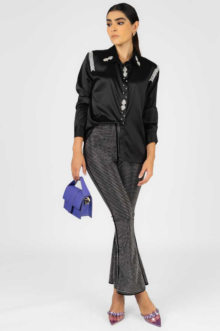 Blusa Negra Brillos