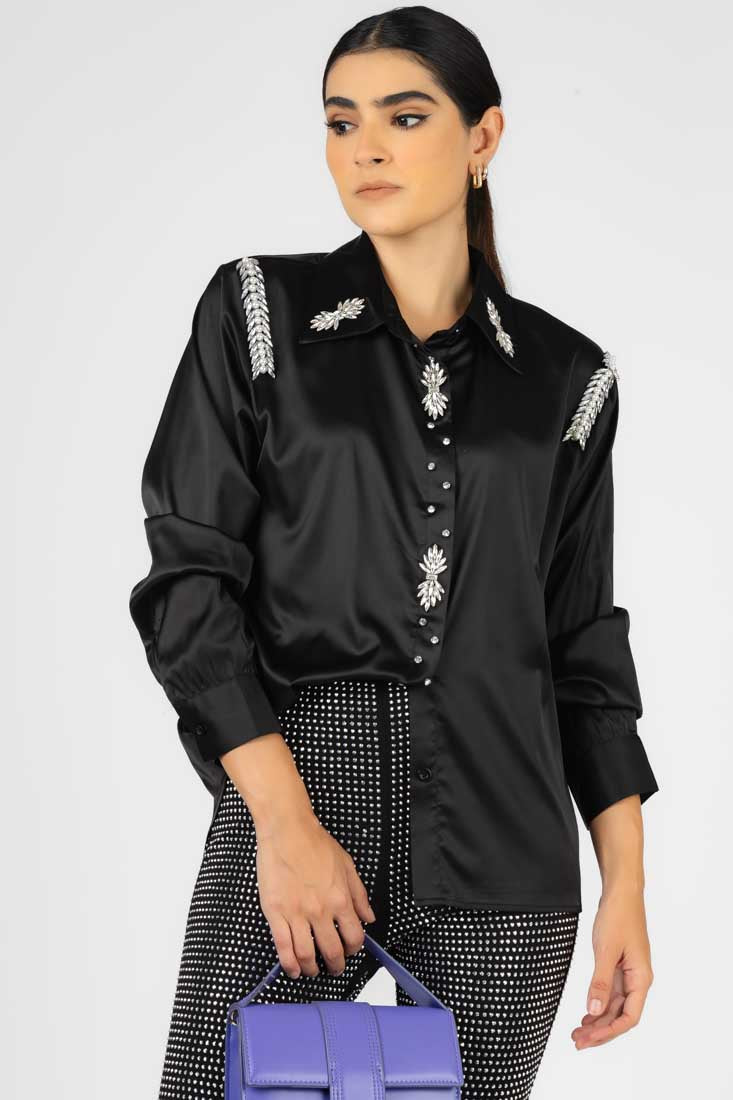 Blusa Negra Brillos