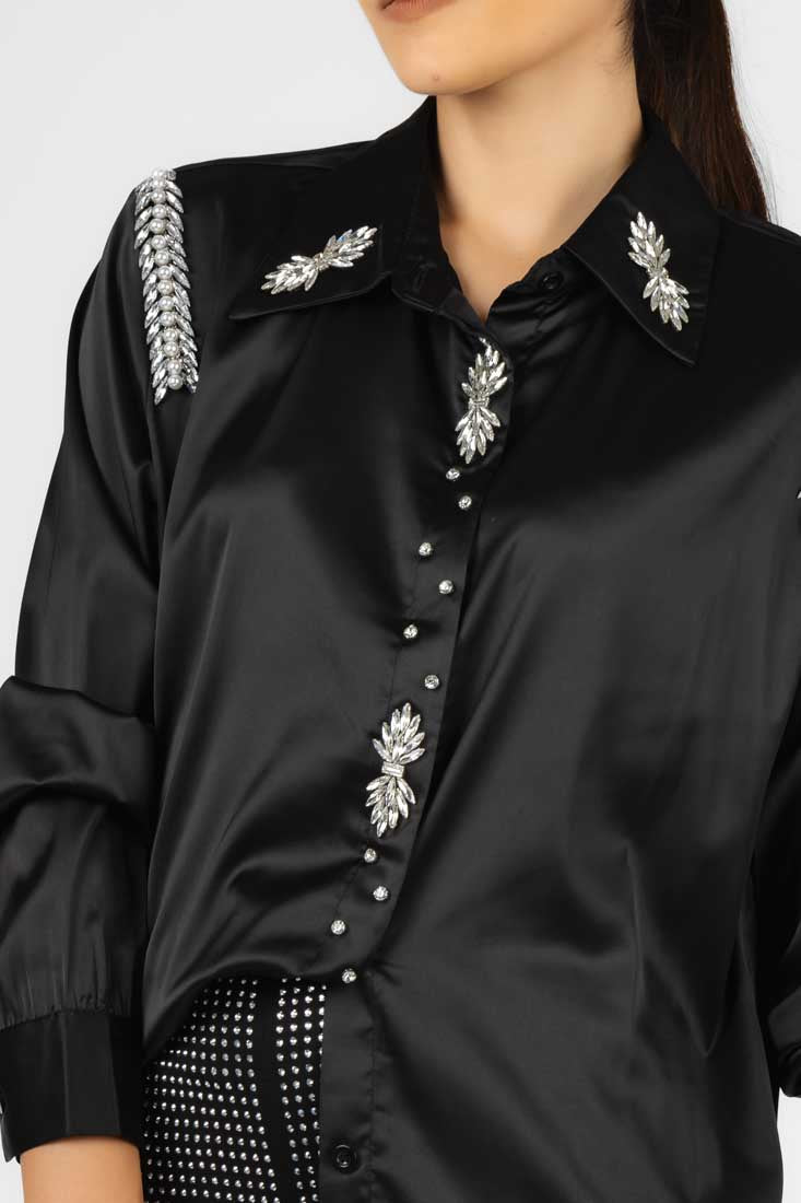 Blusa Negra Brillos
