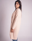 Blazer Largo Cuadros Beige