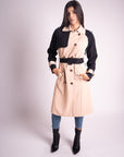 Gabardina Beige y Negro