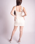 Conjunto Blusa y Falda Blanca Punto