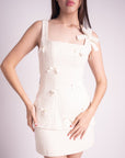 Conjunto Blusa y Falda Blanca Punto