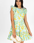 Vestido Floreado Verde