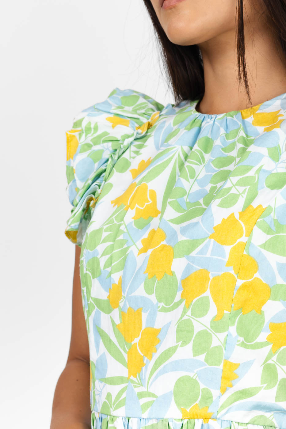 Vestido Floreado Verde