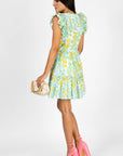 Vestido Floreado Verde